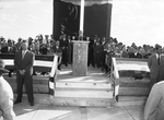 President at dedication of the Falcon dam.