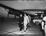 President Eisenhower traveling to dedication of the Falcon dam