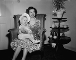 Mrs. Dan M. Brock and daughter, Sharon Lynn