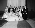 The Assembly Ball, Ridglea Country Club, debutantes and escorts, 11/12/1954 [names on negative envelope] by Bob Bain