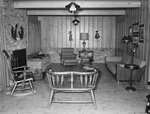 Interior of a home on Hartwood Drive with Early American furnishings, Fort Worth, Texas