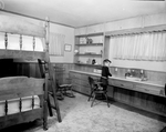 Interior of the Ike Haas family residence, 3901 Ann Arbor Court, Fort Worth, Texas, with son Greg in his room