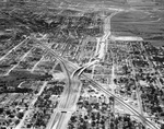 Three-level traffic interchange linking East-West expressway, Camp Bowie and Convair Access Highway, Fort Worth, Texas