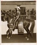 Parade horse winner named "Strut Away" ridden by Mrs. Leon Roberts