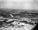 Aerial view of Highwary 199 from Lake Worth Bridge to Azle where the new highway is under construction