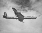 B-36 bomber in flight, Carswell Air Force Base