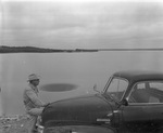 Richard Smith, engineer, watches flood water fill Lake Arlington