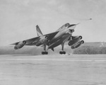B-58 Hustler bomber taking off