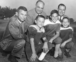 Davey O'Brien with son Bill, Charlie Needham with son Bobby, and I.B. Hale with son Tommy