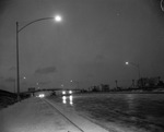 The Dallas-Fort Worth Turnpike in early morning snow