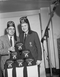 Barney Parker, left, and Sproesser Wynn planning initiation of Moslah Shriners novices