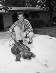 Norman L. Sawey with turtle caught on trotline
