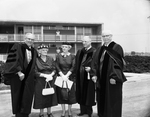 Seminary Student Village Dedication. Reverend Mr. Ellis L. Carnett, Mrs. L. R. Scarborough, Mrs. J. Howard Williams, Dr. Arnold T. Ohrn, and William Fleming
