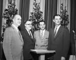 J. D. Sandefer, Dr. Evan A. Reiff, Dr. Peter Simon, and Sammy Baugh