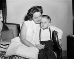 Mrs. R. R. Venable with son Pepper, victim of osteogenesis imperfecta