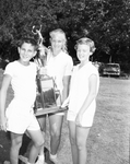 Fort Worth Junior Invitational tennis tournament: Kenneth Wickett, Donna Hill and Kay Thompson