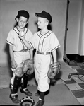 Bruce Baughman, left, and Eddie Benton, peewee baseball players