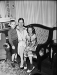 Mrs. Cronelius S. Jackson, with children, Michael, left, and Pamela