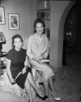 Hyla Hyde Harding, Oklahoma City, left, with Suzanne Simpson, dau. C. O. Simpson going on trip