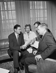 Conversative Democrats...l-r Jim Lindsey, Mrs. Kenneth Wickett, Hamilton Rogers and Homa Hill at meeting at Texas Hotel