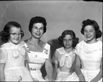 Mrs. Daniel C Hamilton, president of Junior Womans Art Club, with children