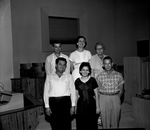 Leaders C. L. Layton, Mrs. M. L. Davis, and E. L. Thresher. Standing Hubert Womak, Mrs. Frances Garrett and Mrs. Dillie Collins