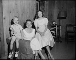 Mrs. Roland Davis of Webb City, Missouri, with children David and Diana, visiting Fort Worth