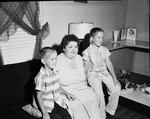 Mrs. Oliver P. Riels with sons Christopher, and Eugene visiting from Plymouth Massachusetts