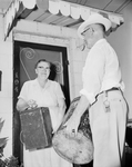 Mrs. W. W. Farmer with ballot box