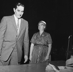 Mrs. Charlie Fae Blackwood glowers at Liberal Tom Ward