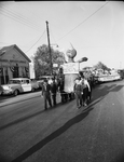 Cub Scouts with "Purple People Eater" float