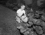 Douglas Lorimer with Pumpkin Grown in Yard