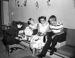 Mrs. Ernest Vinson and Children Buy Shoes in Downtown Fort Worth