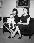 Mrs. Hollis O. Childress, President of the AM Chapter of PEO is Pictured with Her Daughter, Mrs. Albert H. Long and Her Granddaughter, Susanna Long