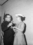 Mrs. Walter W. Sullivan and Rev. Remy Stiglitz with Memorial Chalice Give to Her by Knight of Columbus