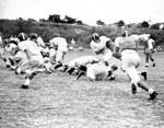 Texas Christian University (TCU) scrimmage. Marshall Harris carrying ball by Al Panzera