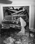 Wreckage of car by Harry Cabluck Jr.