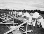 Texas Christian University (TCU) linemen. William Roach, Robert Lilly, Donnie Floyd and Joe Robb by Al Panzera