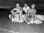 Texas Christian University (TCU) freshmen football players. Bert Coan, Saul Pullman and Guy Gibbs