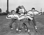 Paschal backfield. Ronny Southerland, Tommy Ryan, Bob Seymour with Stan Standridge with ball in back