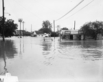 Children in flood waters