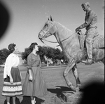 Pampa at Will Rogers statue on campus