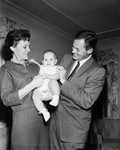 John Agar with wife and newly adopted son, Martin David