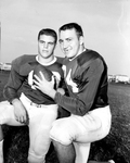 Texas Christian University (TCU) posed football, freshman. John Moon and Bill Danford