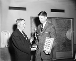 Radio convention. Governor Price Daniel giving plaque to J. Ross Rucker