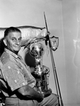 E. J. Dunaway Jr., holding trophy