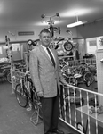 Joe Hudson, supervisor of local Sears, stands in kiddieland of new second Sears catalog Sales Office