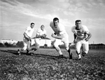 Texas Christian University (TCU) Second String backfield. Billy Gault, Larry Dawson, Merlin Priddy and Harry Moreland by Al Panzera