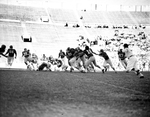 Texas Christian University (TCU) Wogs vs. Southern Methodist University (SMU) colts, football action by Al Panzera