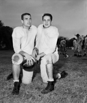 Amon Carter Riverside football posed. Johnny Cole and W. J. Patrick